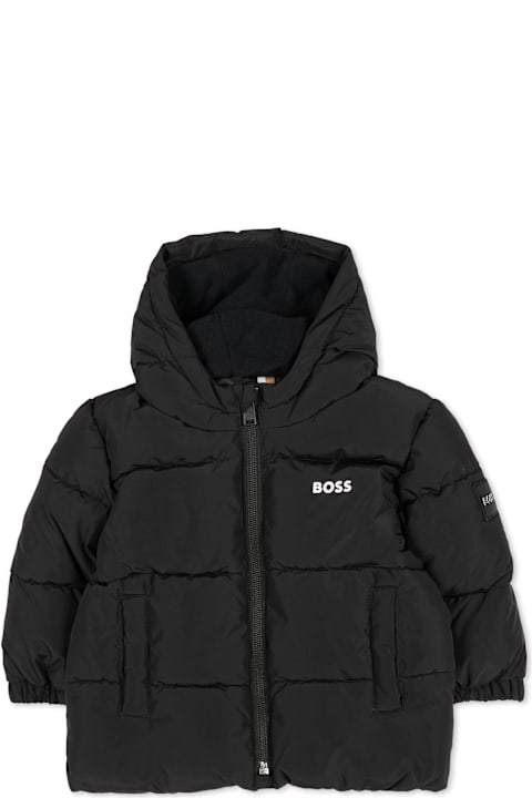 Homeware Hugo Boss Black Down Jacket For Baby Boy With Logo