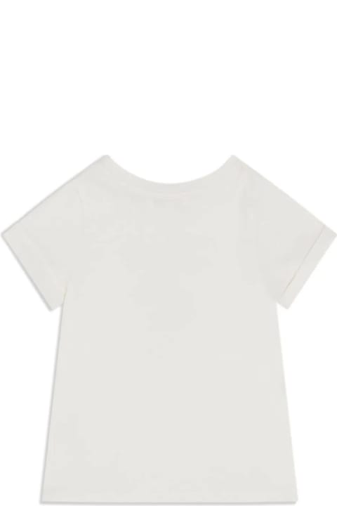 T-Shirts & Polo Shirts for Girls Chloé White T-shirt With Embroidered Logo