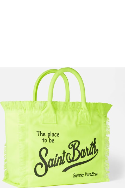 Homeware MC2 Saint Barth Vanity Fluo Yellow Canvas Shoulder Bag