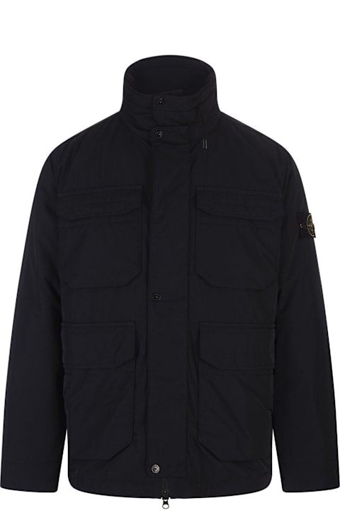 Coats & Jackets for Men Stone Island Compass-badge Funnel Neck Puffer Jacket