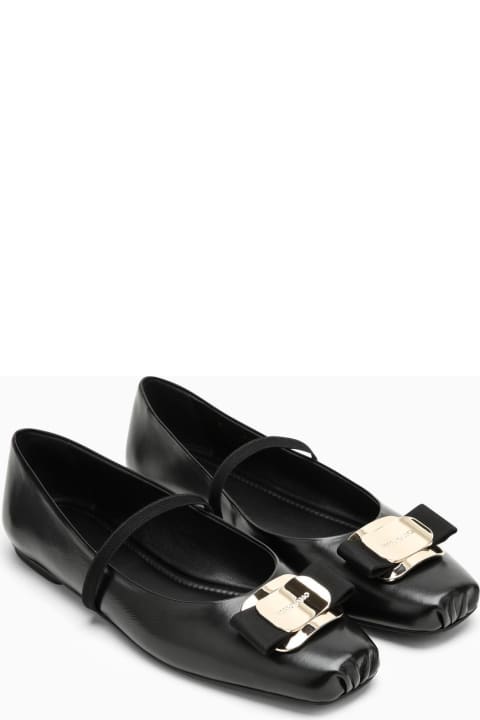Homeware Ferragamo Black Leather Ballerina