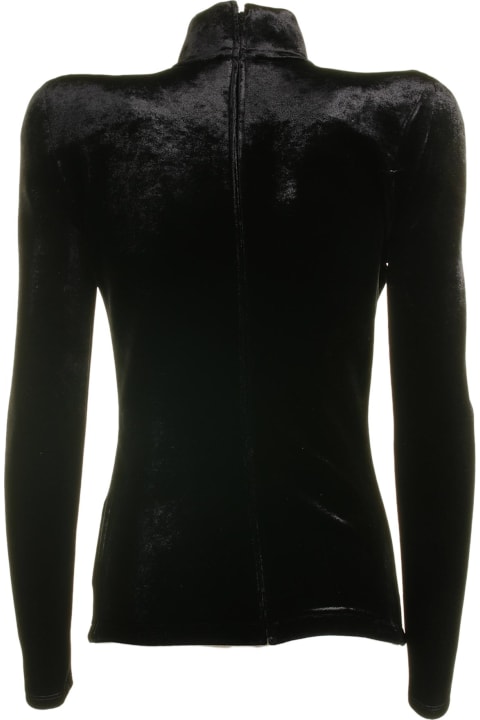 Balenciaga for Women Balenciaga Round Shoulder Turtleneck In Black