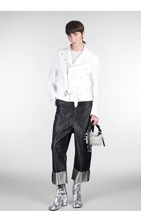 Junya Watanabe Coats & Jackets for Women Junya Watanabe Biker Jacket In White Polyester