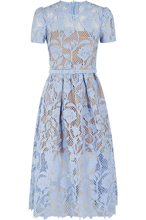 Sale for Women self-portrait Blue Lily Lace Midi Dress