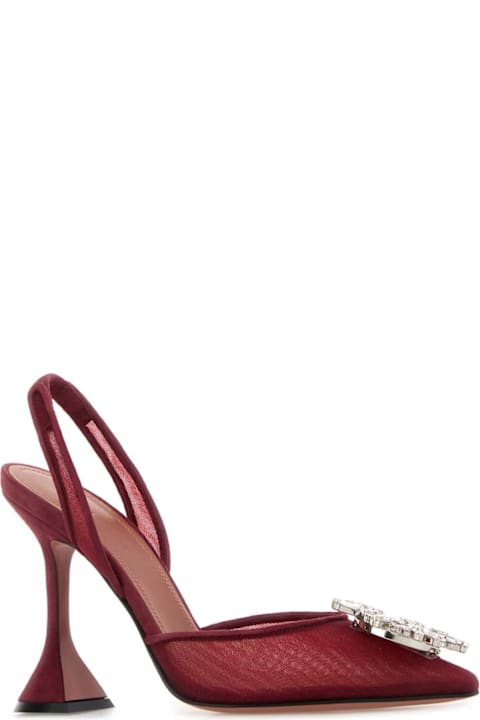 Amina Muaddi for Men Amina Muaddi Tiziano Red Mesh Begum Pumps