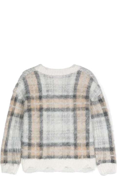 Homeware Monnalisa White/sand/black Cardigan Girl