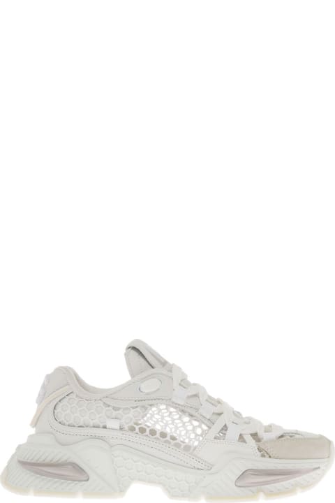 Dolce And Gabbana Woman's White Air Master Mix Of Materials Sneakers