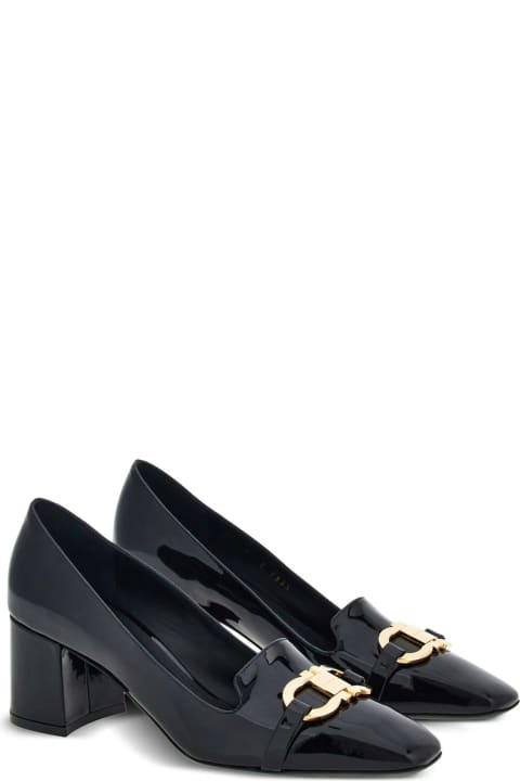 Ferragamo High-Heeled Shoes for Women Ferragamo Black Patent Lambskin Pumps