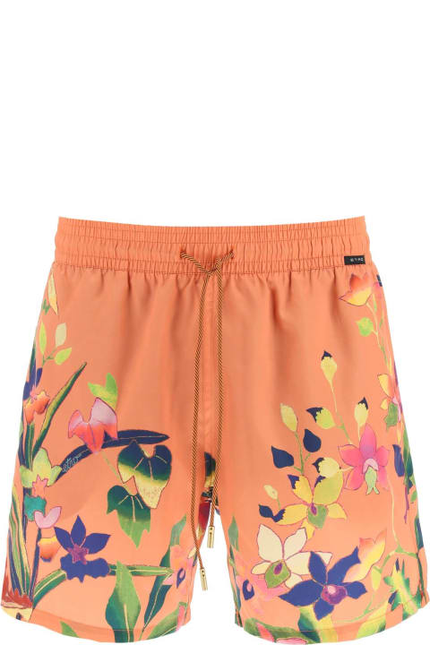 Swimwear for Men Etro Floral Print Swimtrunks