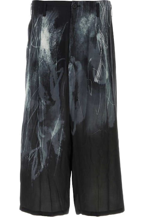 Yohji Yamamoto Pants for Men Yohji Yamamoto Printed Rayon Pant
