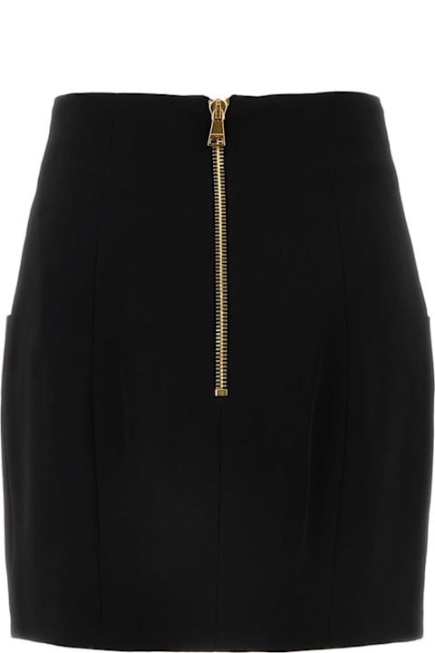 Balmain Skirts for Women Balmain Black Crepe Mini Skirt