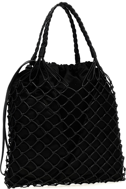 Moschino Totes for Women Moschino Woven Nappa Leather Shopping Bag