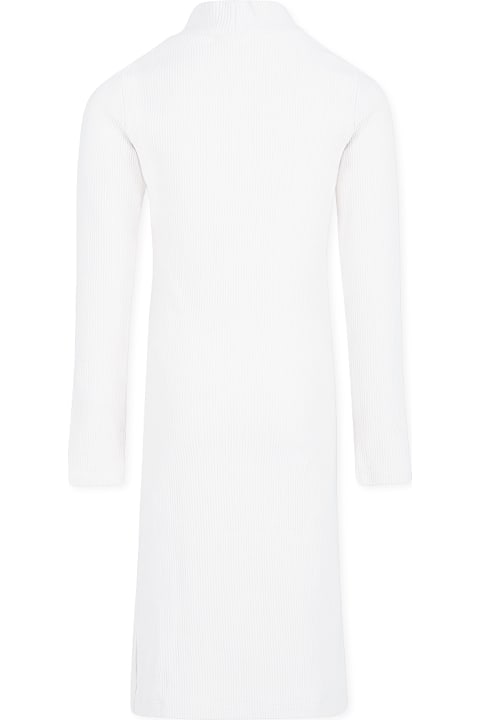 Homeware Pinko Ivory Dress For Girl With Logo