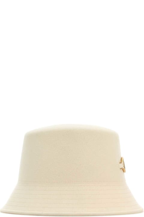 Accessories for Women Valentino Garavani Ivory Felt Bucket Hat