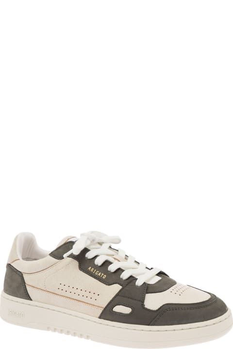 Axel Arigato for Men Axel Arigato 'dice Lo' Green And White Two-tone Sneakers In Calf Leather Man