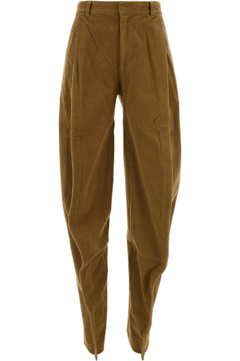 Y/Project سراويل طويلة وقصيرة لـ السيدات Y/Project Caramel Stretch Velvet Pant