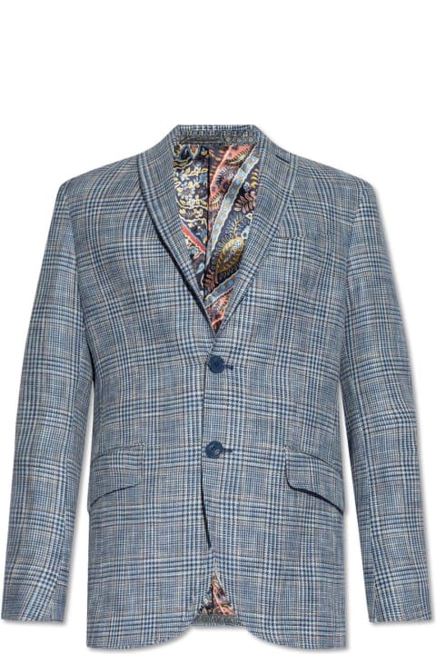 Etro Coats & Jackets for Men Etro Checked Single-breasted Blazer