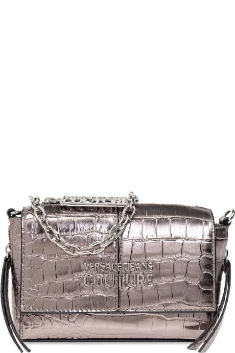 Homeware Versace Jeans Couture Jeans Couture Metallic Croco Shoulder Bag