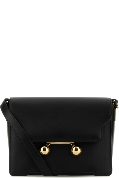 Marni Bags for Women Marni Black Leather Medium Trunkaroo Crossbody Bag