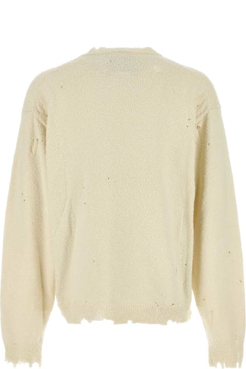 Mihara Yasuhiro Sweaters for Men Mihara Yasuhiro Cream Cotton Sweater