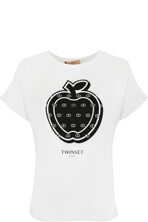 TwinSet for Women TwinSet T-shirt With Apple Print