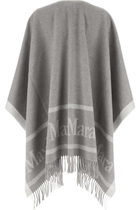 Coats & Jackets for Women Max Mara Light Grey Wool Hilde Cape