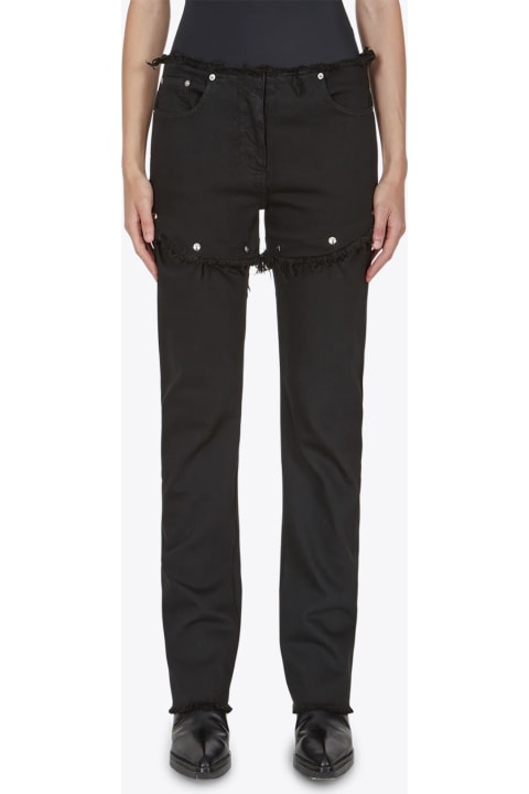 Snap Off Jean Black denim pant with snaps - Snap off jeans