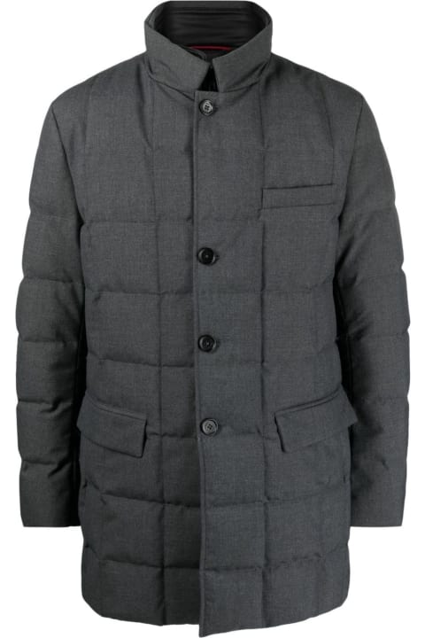 Fay Coats & Jackets for Men Fay Grey Double Front Down Jacket