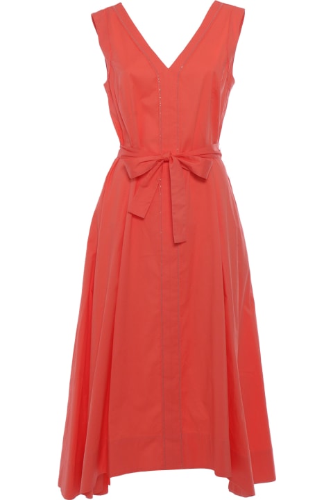 Fashion for Women Peserico Coral Colored Midi Dress