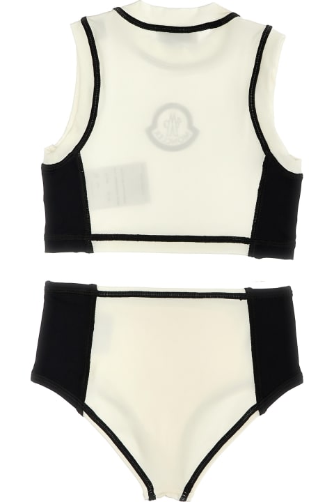Moncler Swimwear for Girls Moncler Logo Print Bikini Set