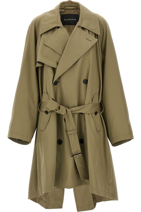 Balenciaga Coats & Jackets for Men Balenciaga 'draped Neck' Trench Coat