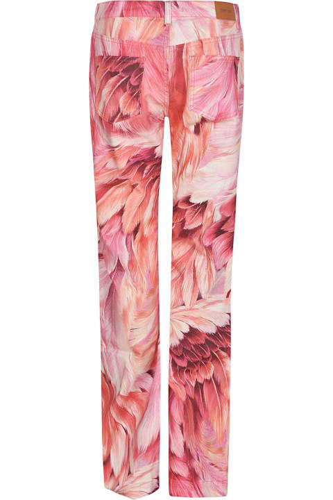 Fashion for Women Roberto Cavalli Feather Print Trousers