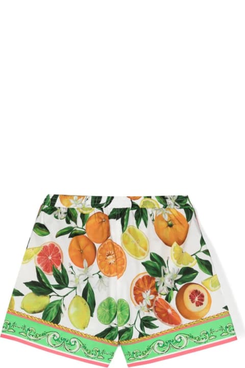 Fashion for Girls Dolce & Gabbana Shorts With Orange And Lemon Print
