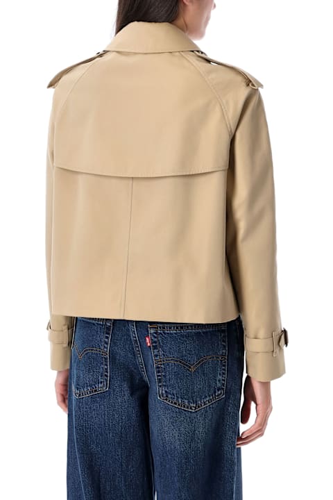 Burberry London Coats & Jackets for Women Burberry London Cropped Gabardine Trench Jacket