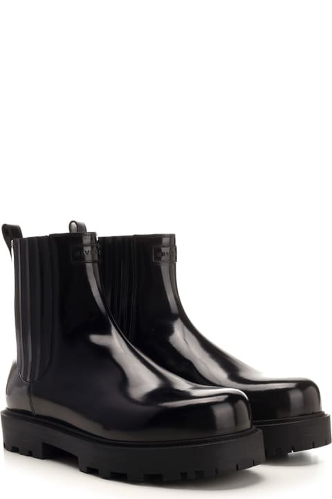 Brushed Leather Chelsea Boots