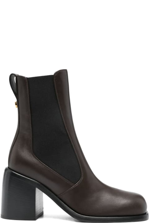 Sergio Rossi Men Sergio Rossi Leather Heel Boots