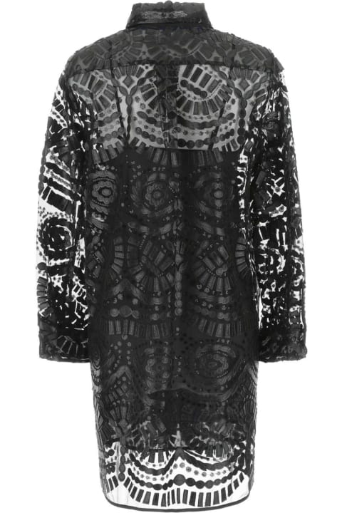 Koché Coats & Jackets for Women Koché Embellished Mesh Shirt Dress