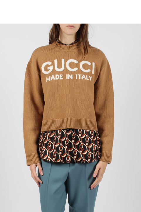 Gucci Sweaters for Women Gucci Jacquard Logo Sweater