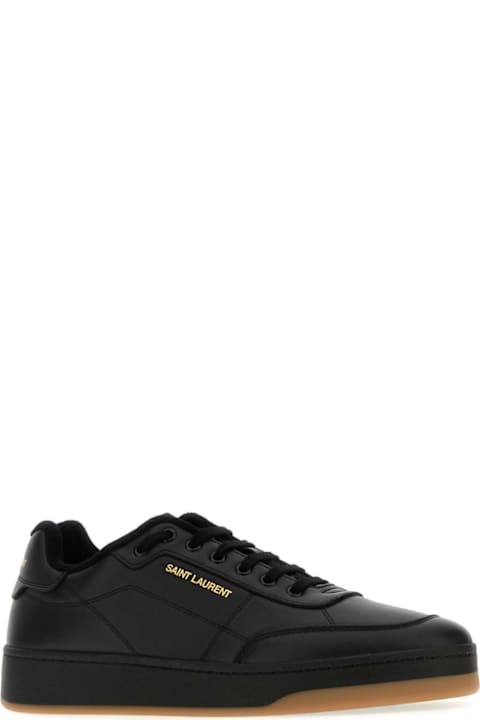 Homeware Saint Laurent Black Leather Sl/61 Sneakers