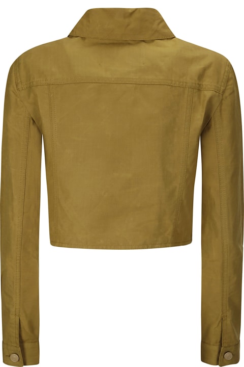 أدوات منزلية Cecilie Bahnsen Gracie Jacket Ripstop Cotton Ochre