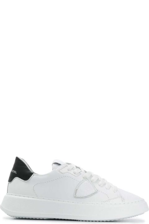 Temple Veau Leather Sneakers