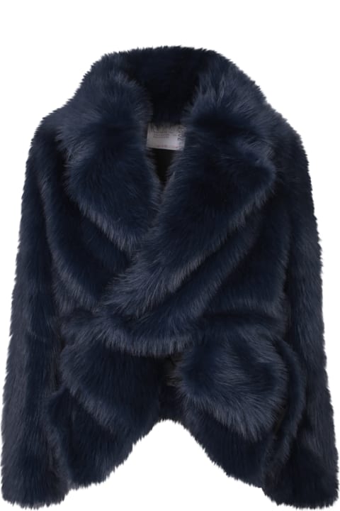 Sacai for Women Sacai Blue Faux Fur Coat