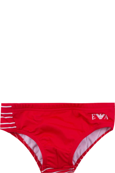 Emporio Armani Swimwear for Baby Boys Emporio Armani Slip Swimsuit With Maxi Logo