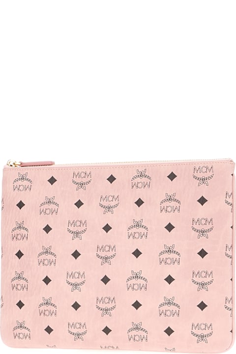 MCM Clutches for Women MCM Printed Synthetic Leather Pouch