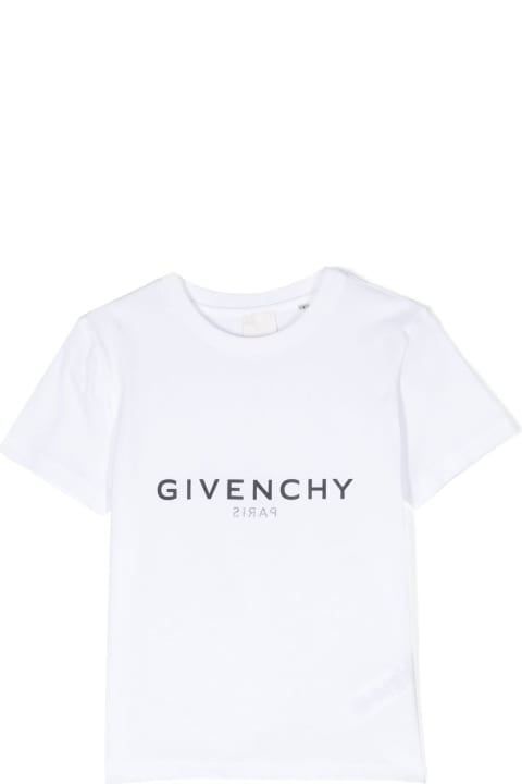 Givenchy for Boys Givenchy Givenchy T-shirt Bianca In Jersey Di Cotone Bambino