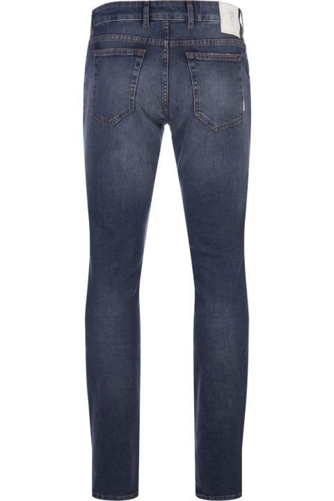 Dark Blue Soul Jeans With Washed Effect
