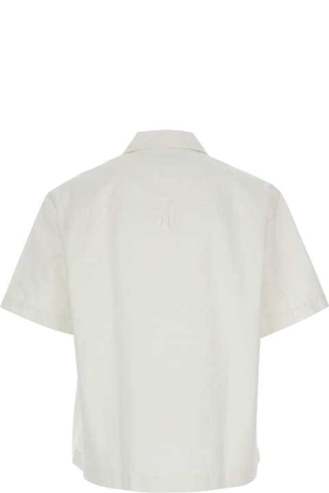 Shirts for Men Jacquemus 'la Chemise Jean' Multicolor Shirt With Notched Collar And Palm Print On The Front In Cotton Man