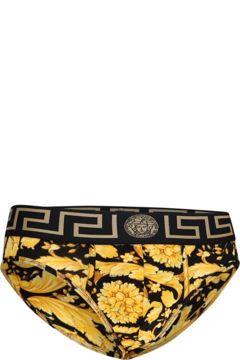 Underwear for Men Versace Barocco-printed Elasticated Waist Brief