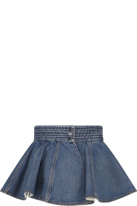 Alaia Women Alaia Denim Mini Skirt