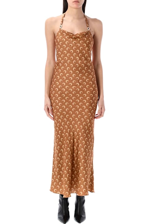 Marine Serre Dresses for Women Marine Serre Moon Satin Long Slip Dress